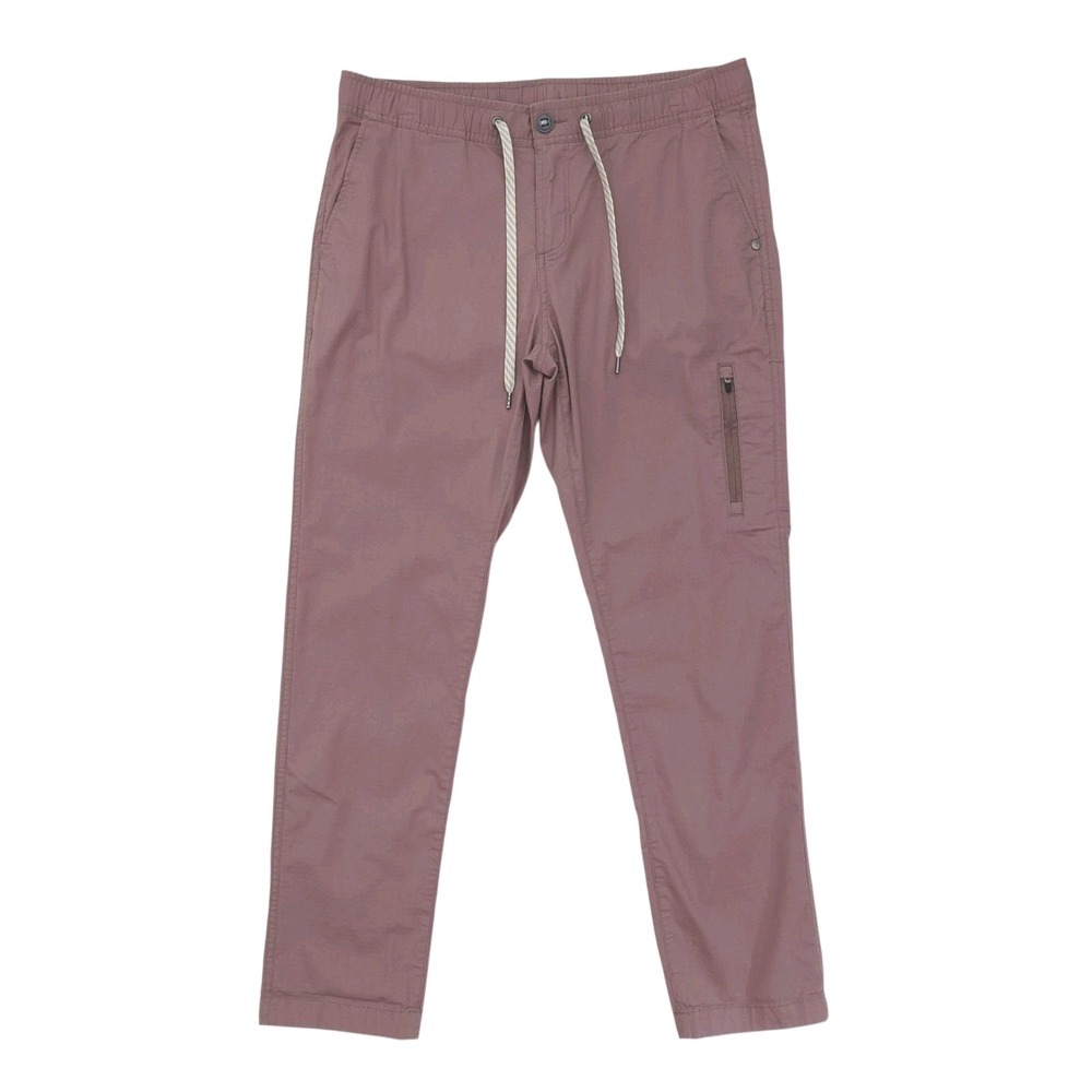 Vuori Pants Women's Large Ripstop Drawstring Stretch Beige Climber Hiking